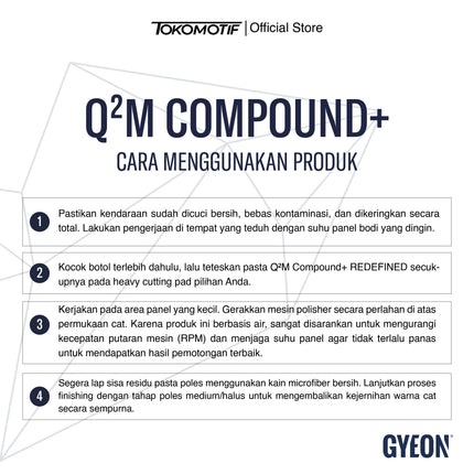 Gyeon Q2M Compound+ Redefined 250-1000 ml - Kompon Poles