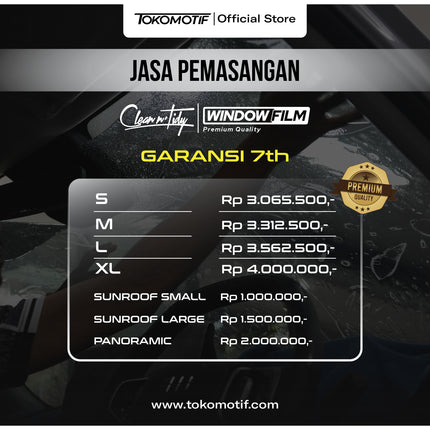 Booking Jasa Pemasangan Kaca Film Mobil Clean N Tidy Premium Garansi 7 Tahun