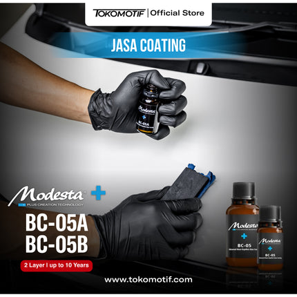Booking Jasa Modesta Nano Ceramic Coating BC-05A & BC-05B Coating 2 Layer Tahan Hingga 10 Tahun