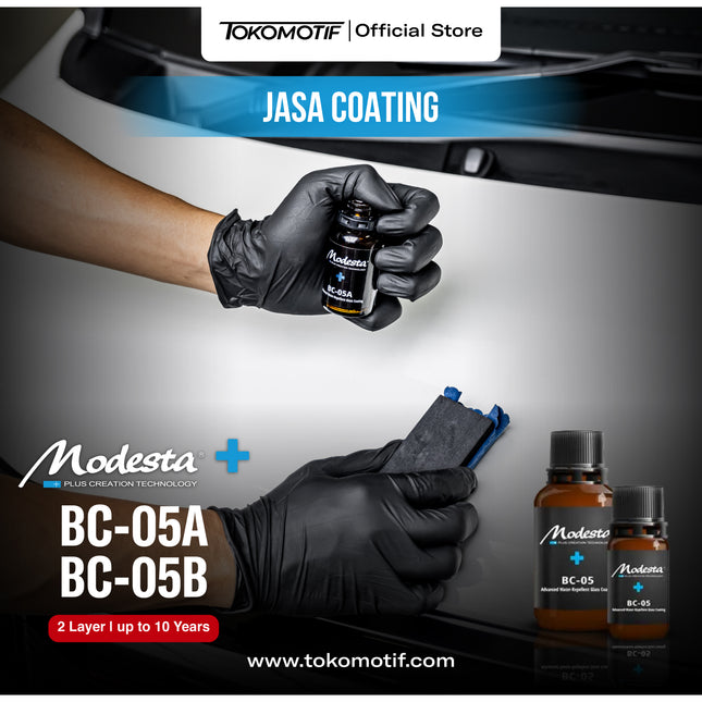 Booking Jasa Modesta Nano Ceramic Coating BC-05A & BC-05B Coating 2 Layer Tahan Hingga 10 Tahun