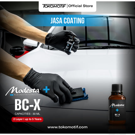 Booking Jasa Modesta Nano Ceramic Coating BC-X Nano Ceramic Coating 2 Layer Tahan Hingga 5 Tahun