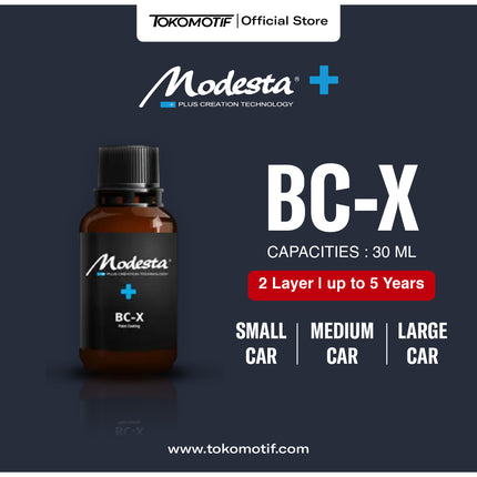 Booking Jasa Modesta BC-X Nano Ceramic Coating 2 Layer Tahan Hingga 5 Tahun