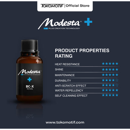 Booking Jasa Modesta Nano Ceramic Coating BC-X Nano Ceramic Coating 2 Layer Tahan Hingga 5 Tahun