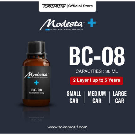 Booking Jasa Modesta BC-08 Nano Ceramic Coating 2 Layer Tahan Hingga 5 Tahun