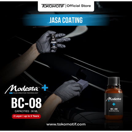 Booking Jasa Modesta Nano Ceramic Coating BC-08 Nano Ceramic Coating 2 Layer Tahan Hingga 5 Tahun