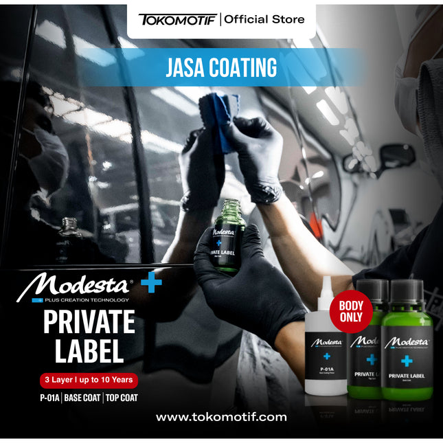 Booking Jasa Modesta Nano Ceramic Coating Private Label Body Only 3 Layer Tahan Hingga 10 Tahun