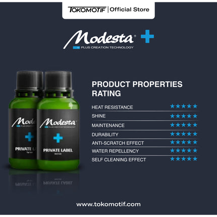 Booking Jasa Modesta Nano Ceramic Coating Private Label Body Only 3 Layer Tahan Hingga 10 Tahun