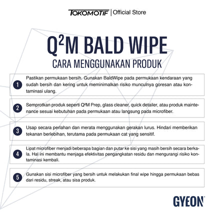 Gyeon Q2M Bald Wipe 40x40 cm - Microfiber