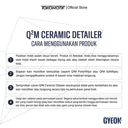 Gyeon Q2M Ceramic Detailer 500-1000 ml - Maintenance Body Mobil