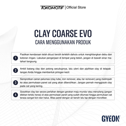 Gyeon Q2M Clay Coarse 100 gr - Pembersih Noda Aspal