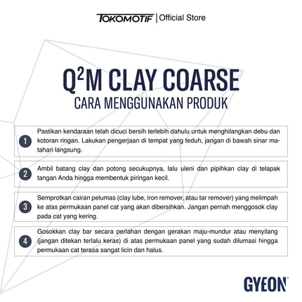 Gyeon Q2M Clay Coarse 100 gr - Pembersih Noda Aspal