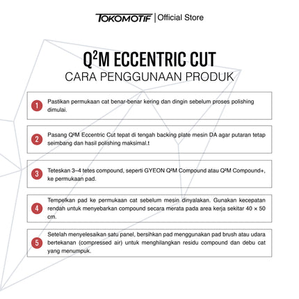 Gyeon Q2M Eccentric Cut 145mm x 20mm - Pad Poles