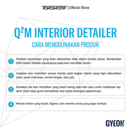 Gyeon Q2M Interior Detailer 500-1000 ml - Pembersih Interior