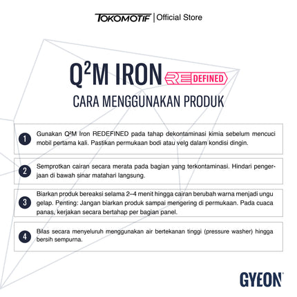 Gyeon Q2M Iron Redefined 500-1000 ml - Cairan Pembersih Kimia