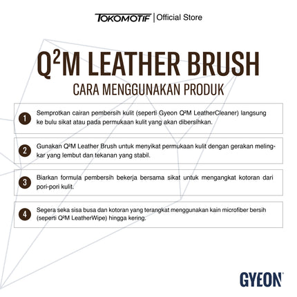 Gyeon Q2M Leather Brush - Sikat Kulit