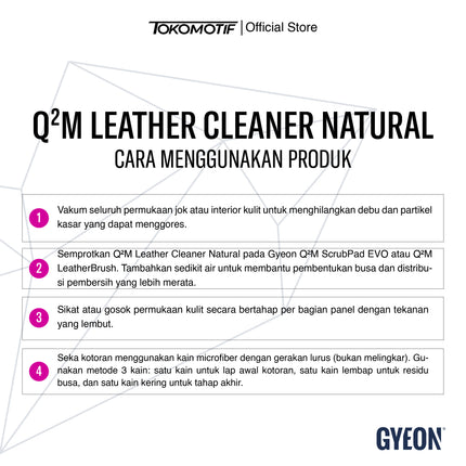 Gyeon Q2M Leather Cleaner Natural 500 ml - Pembersih Kulit