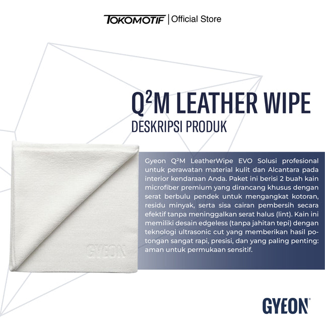 Gyeon Q2M Leather Wipe Evo 2 Pack 40x40 cm - Microfiber