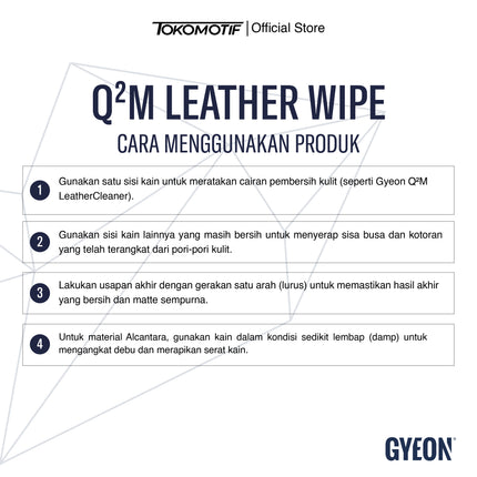 Gyeon Q2M Leather Wipe Evo 2 Pack 40x40 cm - Microfiber