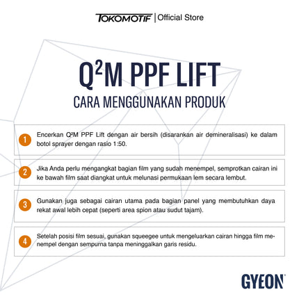 Gyeon Q2M PPF Lift 500 ml - Cairan Pelumas PPF