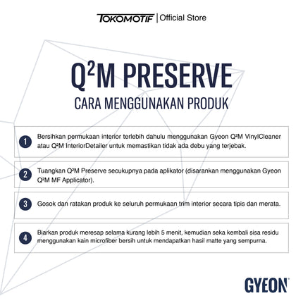 Gyeon Q2M Preserve 250 ml - Cairan Perawatan Plastik