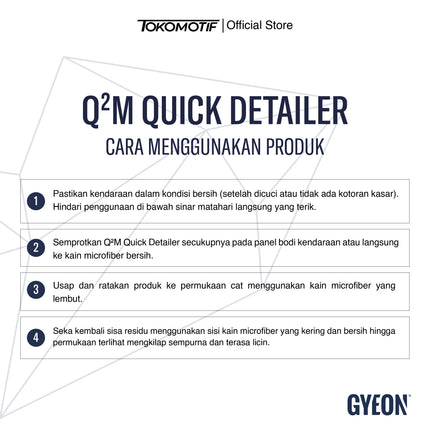 Gyeon Q2M Quick Detailer 500-4000 ml - Maintenance Body Mobil