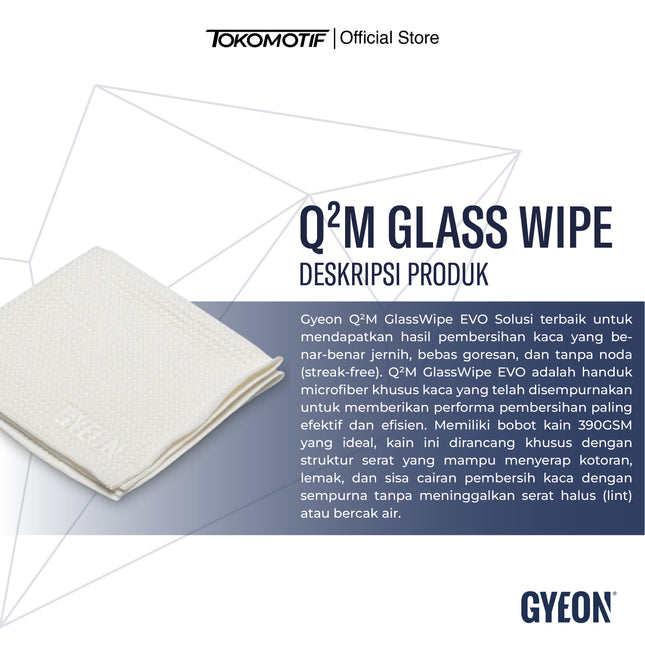 Gyeon Q2M Glass Wipe Evo 40x40 cm - Microfiber