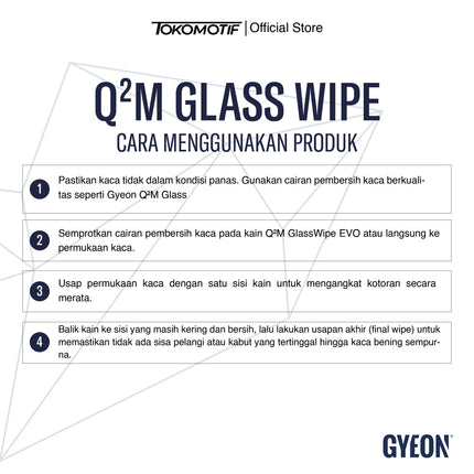 Gyeon Q2M Glass Wipe Evo 40x40 cm - Microfiber