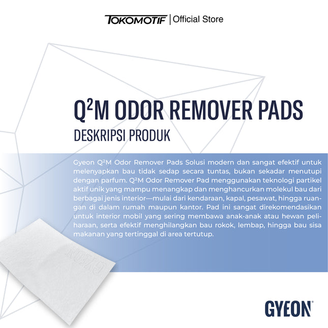 Gyeon Q²M Odor Remover Pads 4 Pack Penghilang Bau Mobil Kapal Kantor Rumah Permanen Segar