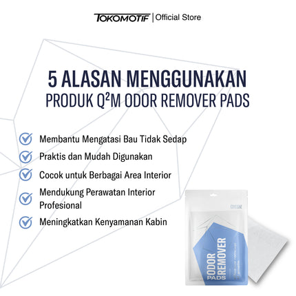 Gyeon Q²M Odor Remover Pads 4 Pack Penghilang Bau Mobil Kapal Kantor Rumah Permanen Segar