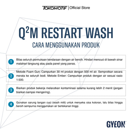 Gyeon Q2M Restart Wash 500-1000 ml - Shampo