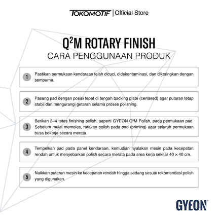 Gyeon Q2M Rotary Finish 145mm x 25mm - Pad Poles