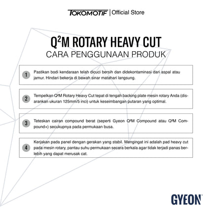 Gyeon Q2M Rotary Heavy Cut 145mm x 25mm 1 & 2-pack - Pad Poles