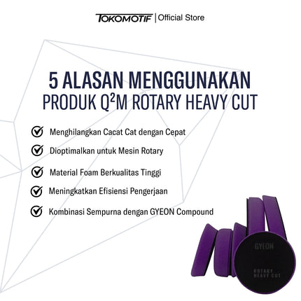 Gyeon Q2M Rotary Heavy Cut 145mm x 25mm 1 & 2-pack - Pad Poles