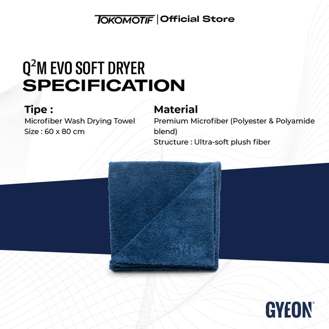 Gyeon Q2M Soft Dryer Evo 60x80 cm - Microfiber