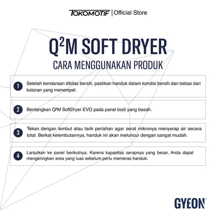 Gyeon Q2M Soft Dryer Evo 60x80 cm - Microfiber