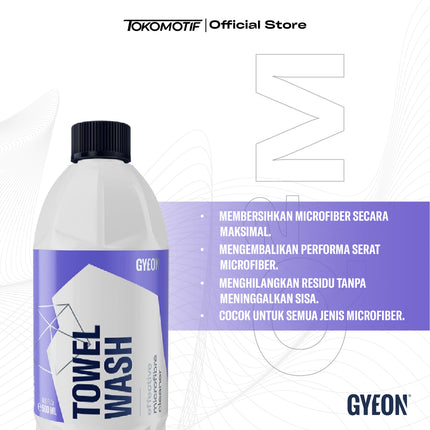 Gyeon Q2M Towel Wash 500 ml - Shampo Pembersih Microfiber