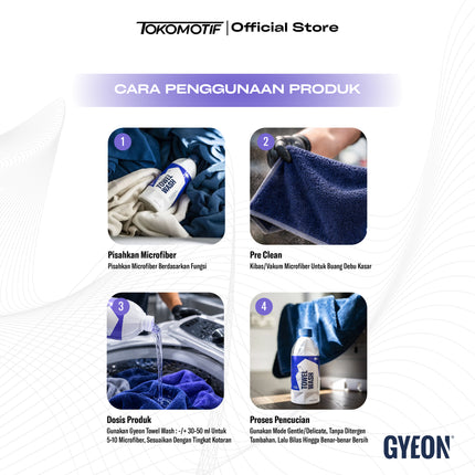 Gyeon Q2M Towel Wash 500 ml - Shampo Pembersih Microfiber