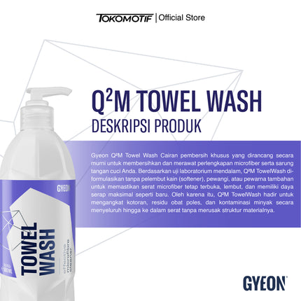 Gyeon Q2M Towel Wash 500 ml - Shampo Pembersih Microfiber