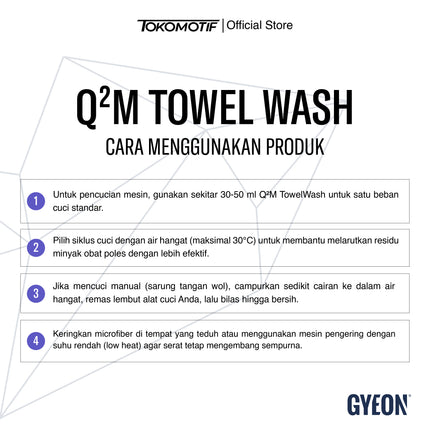 Gyeon Q2M Towel Wash 500 ml - Shampo Pembersih Microfiber