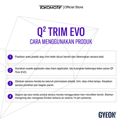 Gyeon Q2 Trim Evo 30 ml - Coating Plastik Eksterior
