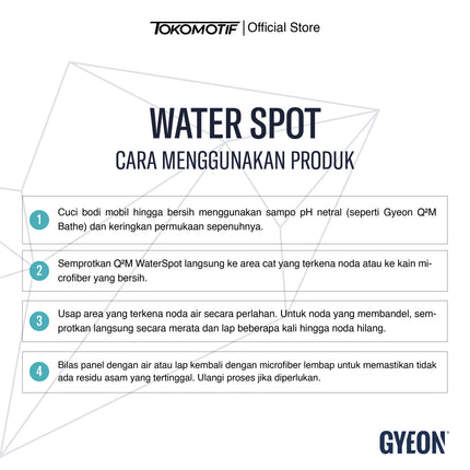 Gyeon Q2M Water Spot 500 ml - Pembersih Jamur