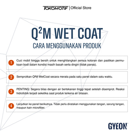 Gyeon Q2M Wet Coat 500-4000 ml - Cairan Efek Daun Talas