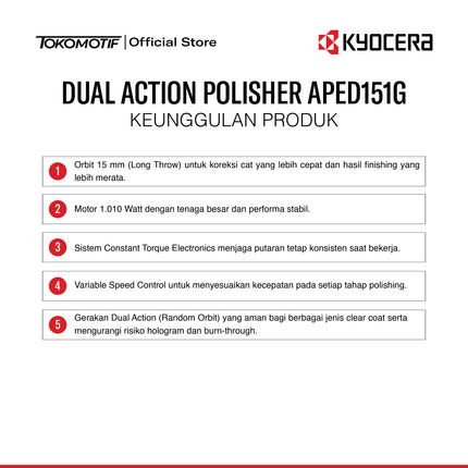 Kyocera Dual Action Polisher APED151G - Mesin Poles