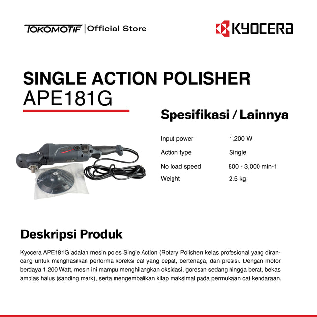 Kyocera Rotary Polisher Single Action APE181G - Mesin poles