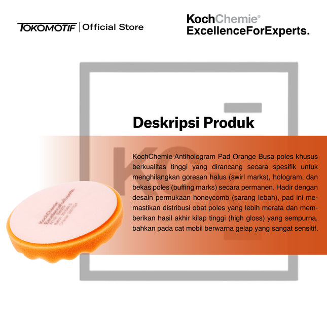 KochChemie Antihologram Pad Orange 135x25 mm - Pad Poles