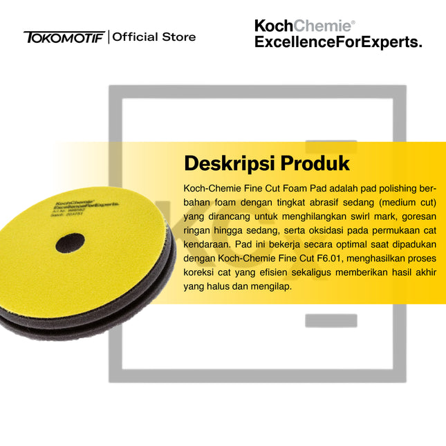 KochChemie Fine Cut Foam Pad 126x23 mm - Pad Poles