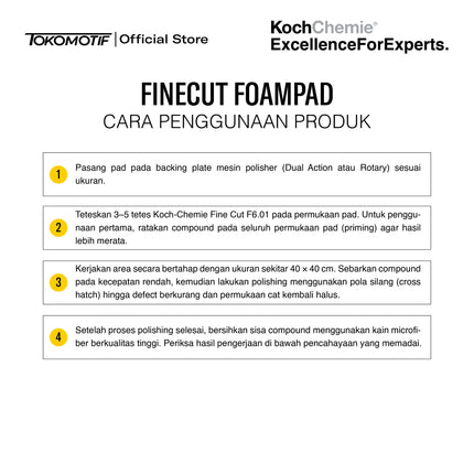 KochChemie Fine Cut Foam Pad 126x23 mm - Pad Poles