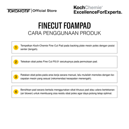 KochChemie Fine Cut Pad 45 x 23mm 5 Pack - Pad Poles