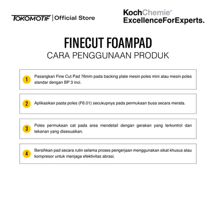 KochChemie Fine Cut Pad 76x23 mm - Pad Poles