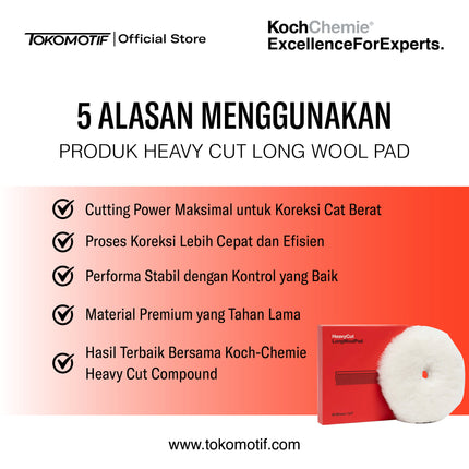 KochChemie Heavy Cut Long Wool Pad 135 mm - Pad Poles